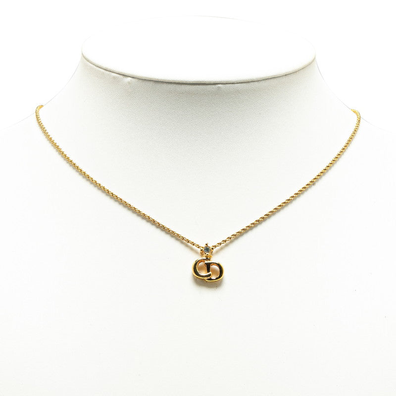 Dior CD Logo Pendant Necklace Gold Plated in Great Condition