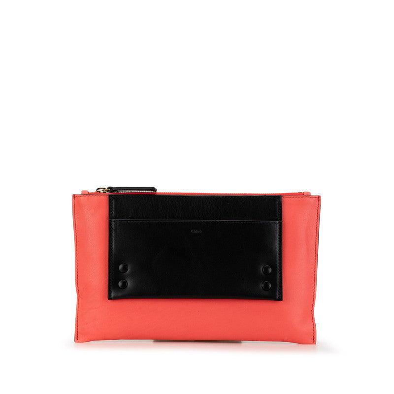 Chloe Leather Pouch Makeup Bag