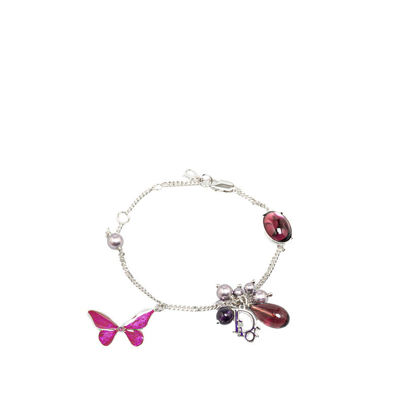 Dior Butterfly Motif Metal Bracelet