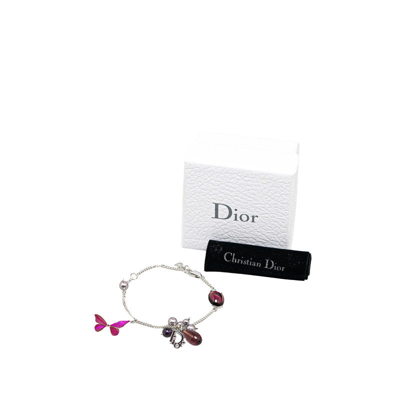 Dior Butterfly Motif Metal Bracelet