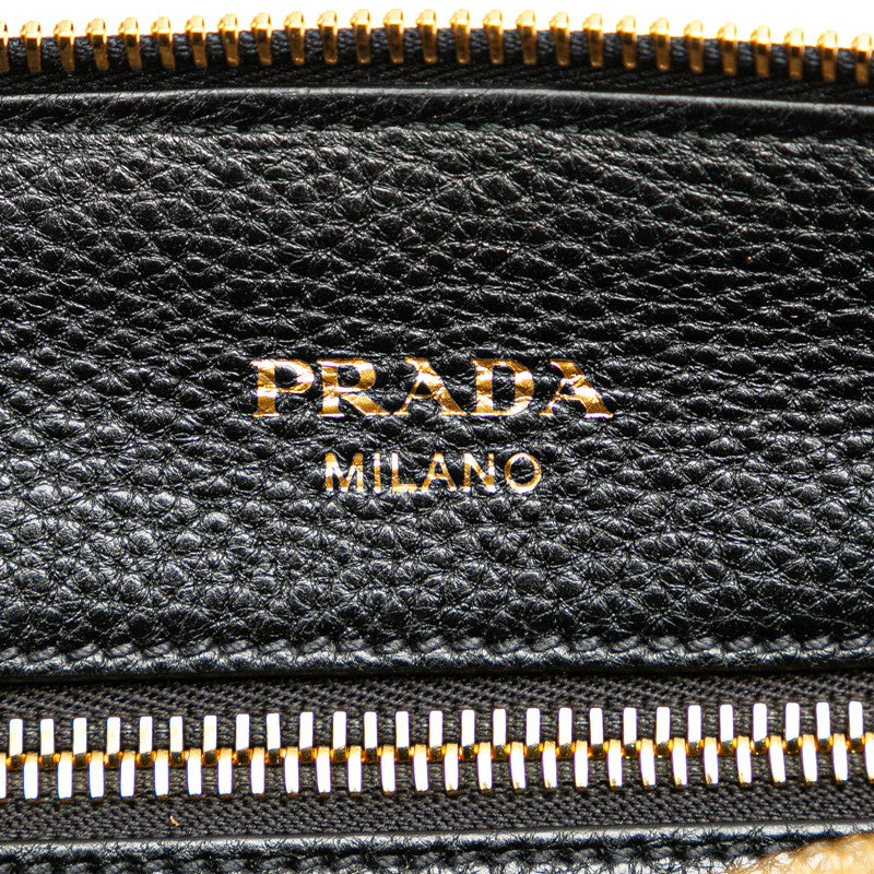 Prada Leather Handbag 1BA111 Black in Great Condition