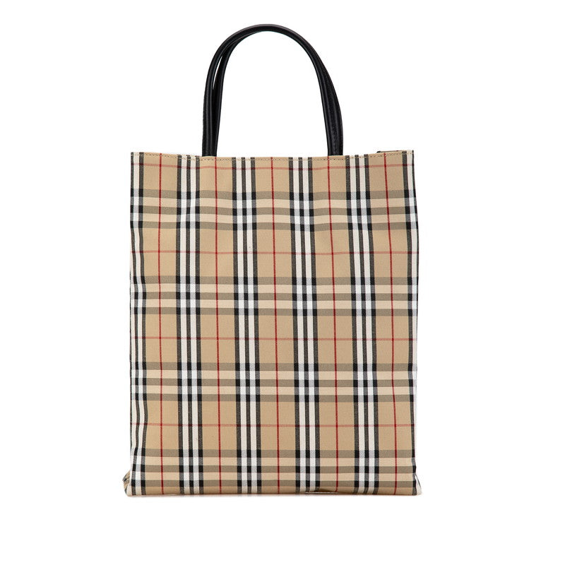 Burberry Nova Check Canvas Leather Tote Bag