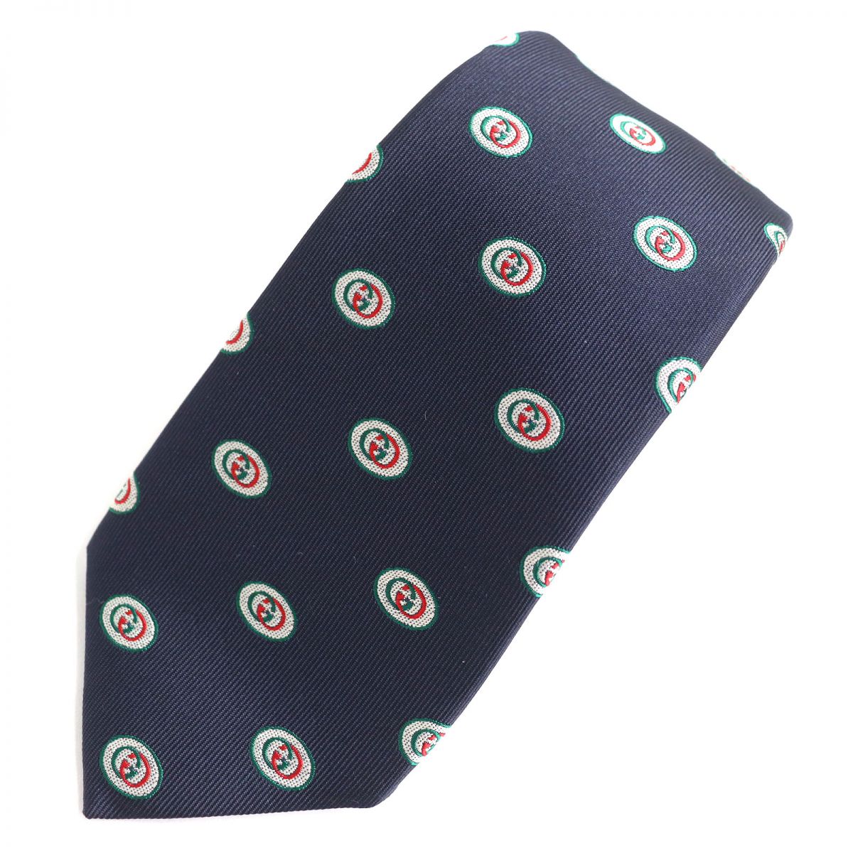 Gucci Silk GGPattern Jacquard Tie Navy