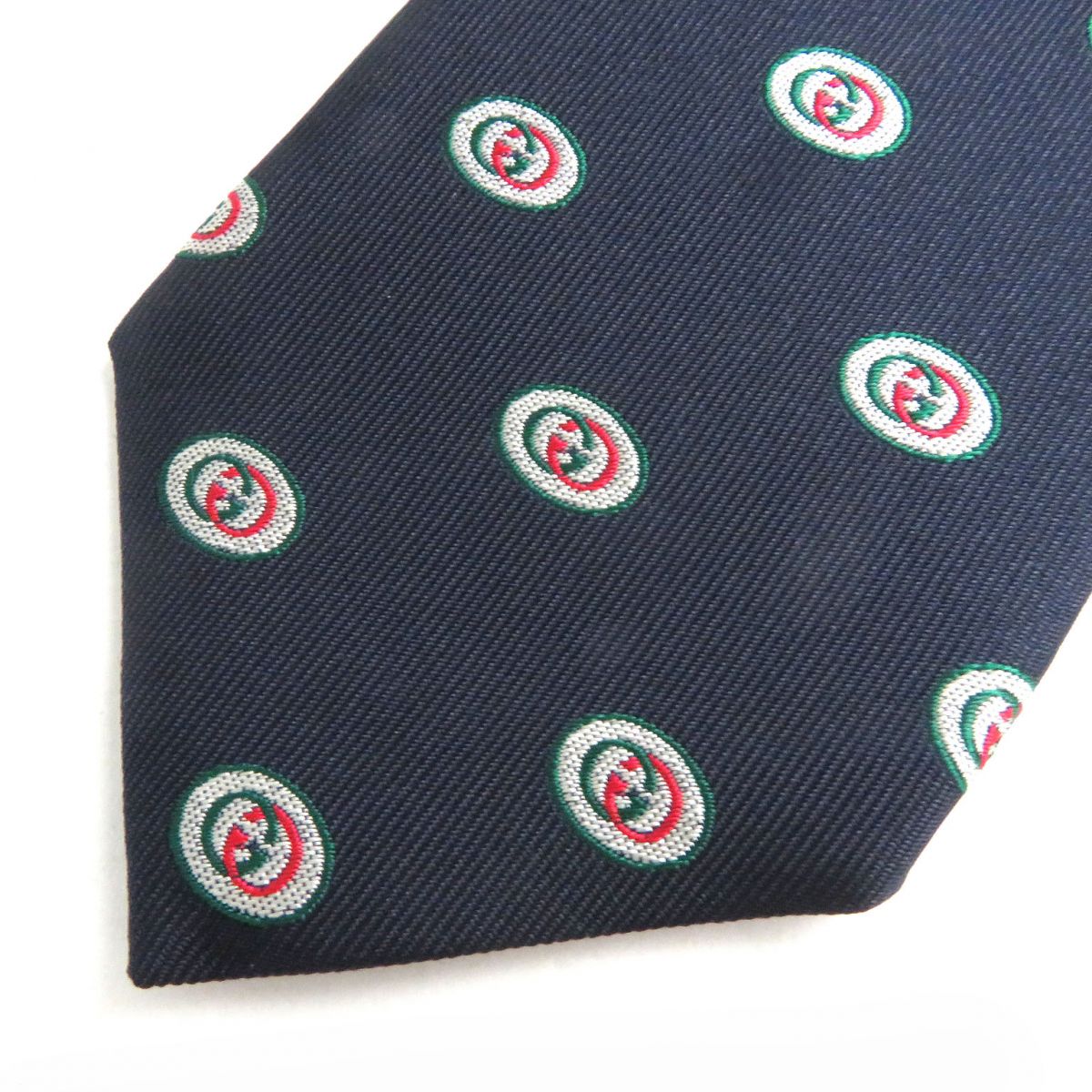 Gucci Silk GGPattern Jacquard Tie Navy