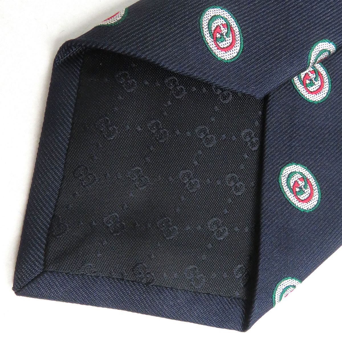 Gucci Silk GGPattern Jacquard Tie Navy