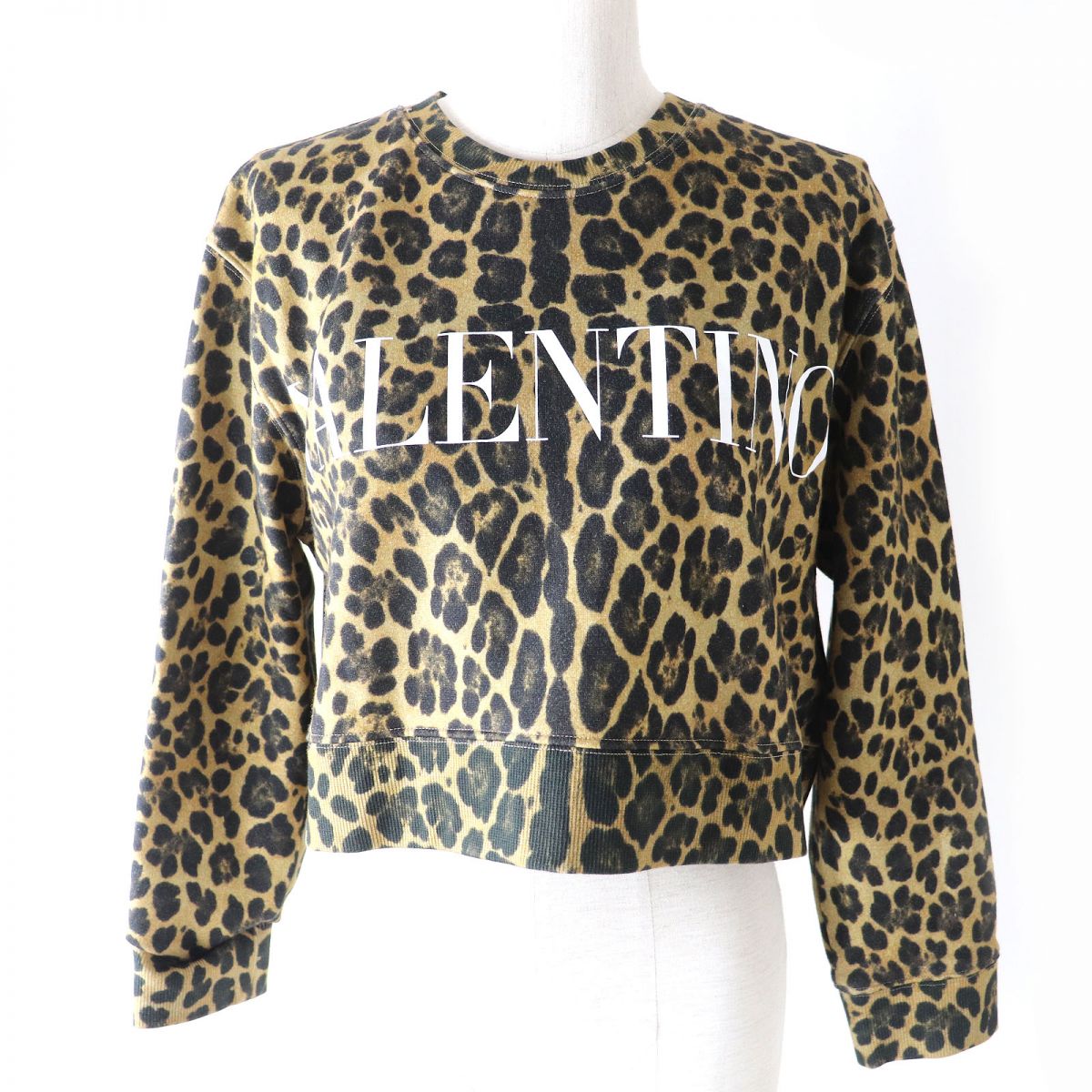 Valentino Leopard Logo Sweatshirt Brown S