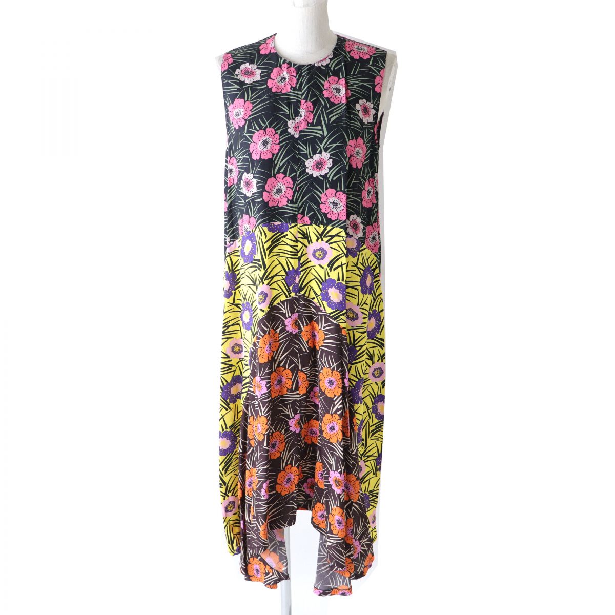 MARNI Women's Floral Print Sleeveless Long Dress