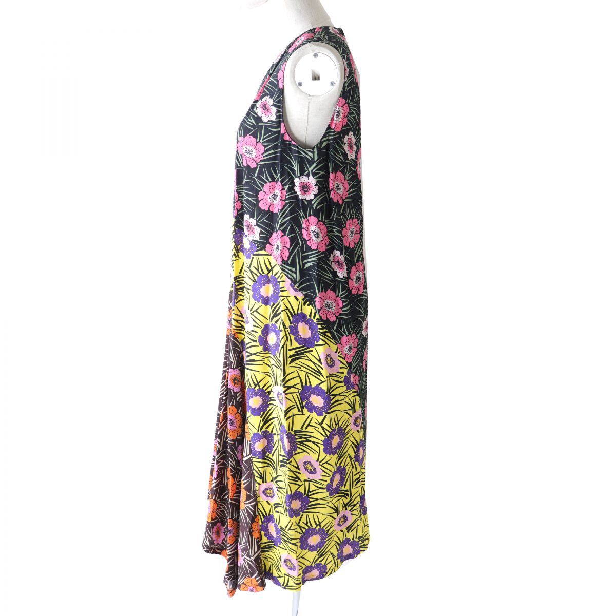 MARNI Women's Floral Print Sleeveless Long Dress