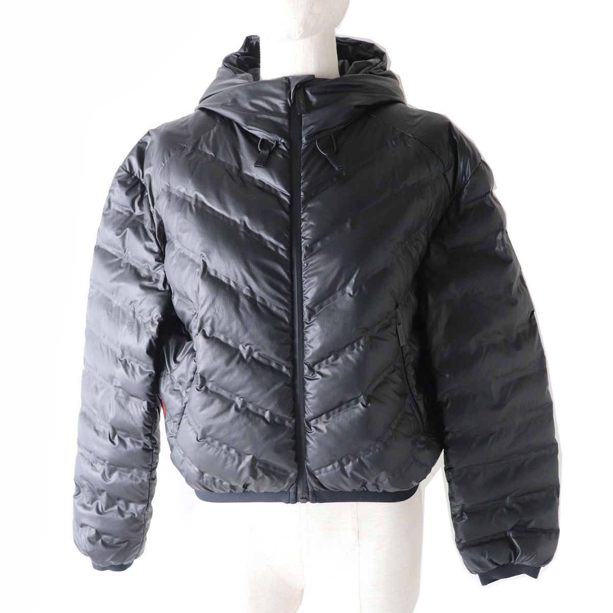 Prada Hooded Nylon Puffer Jacket Black Women's XS