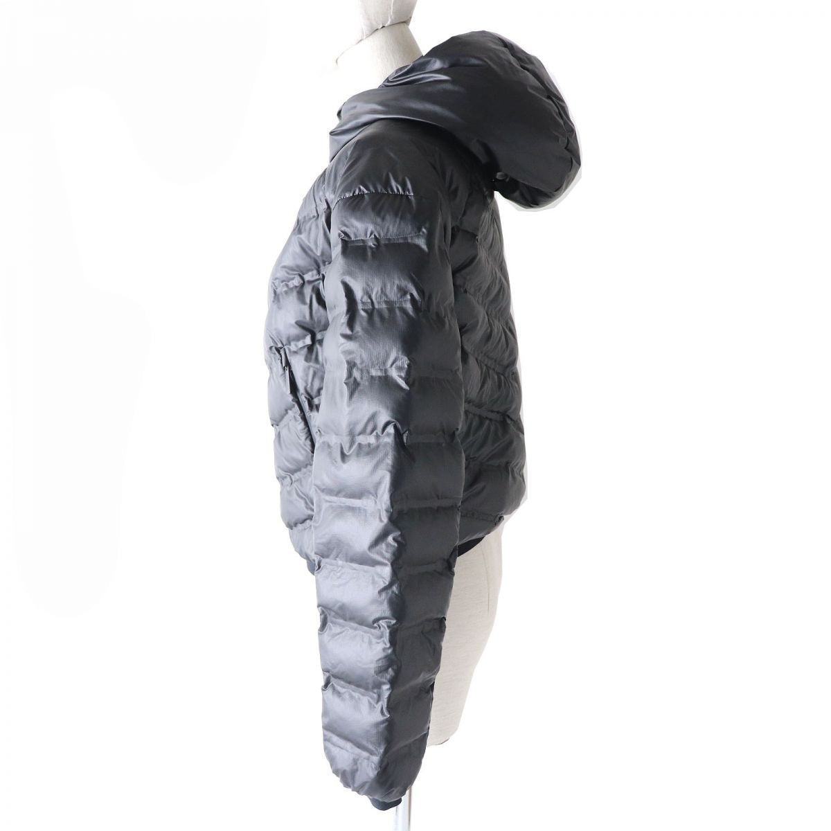 Prada Hooded Nylon Puffer Jacket Black Women's XS