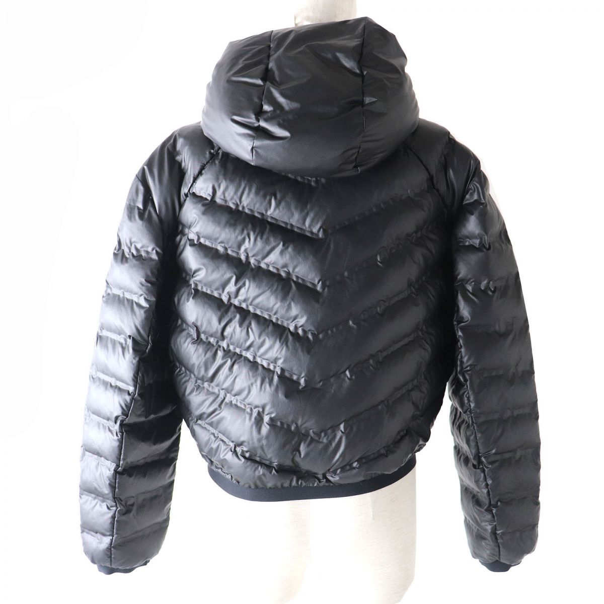 Prada Hooded Nylon Puffer Jacket Black Women's XS