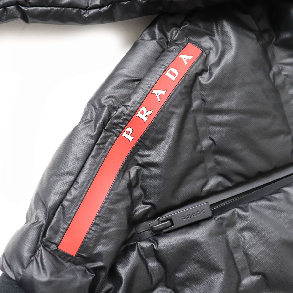 Prada Hooded Nylon Puffer Jacket Black Women's XS