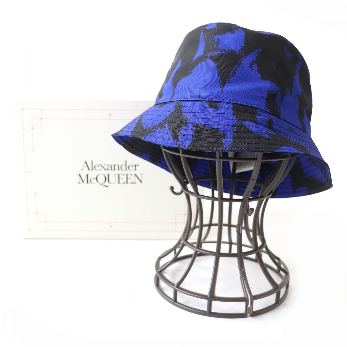 Alexander McQueen Graffiti Bucket Hat Royal Blue M