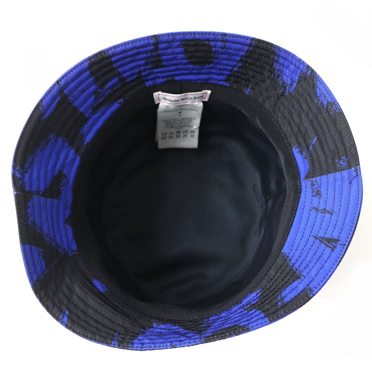 Alexander McQueen Graffiti Bucket Hat Royal Blue M