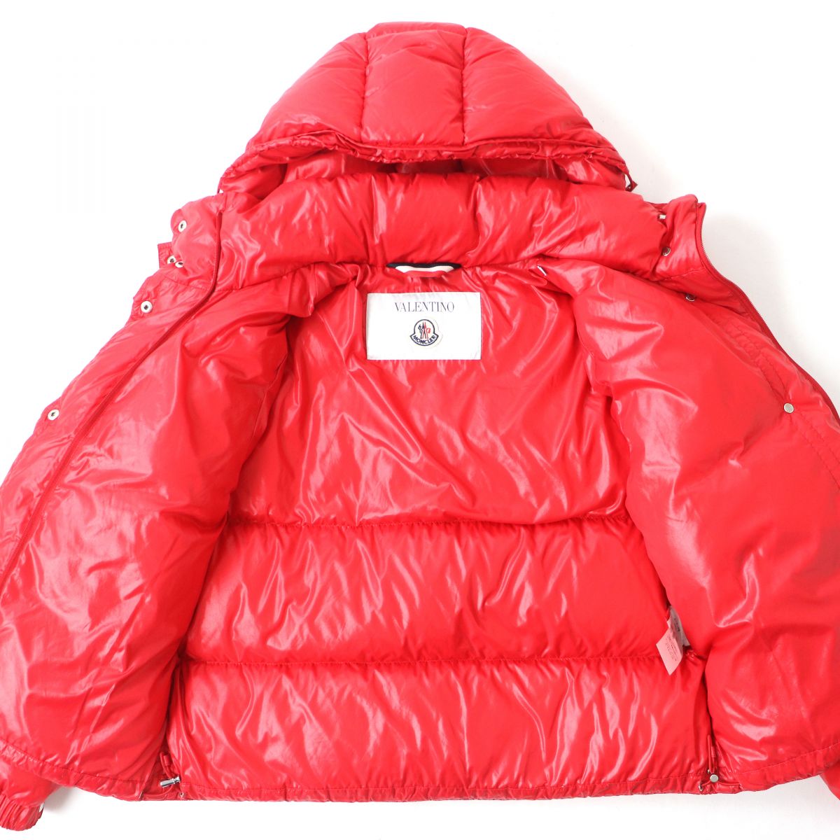 Valentino x Moncler Women's V Logo Down Jacket Red 40