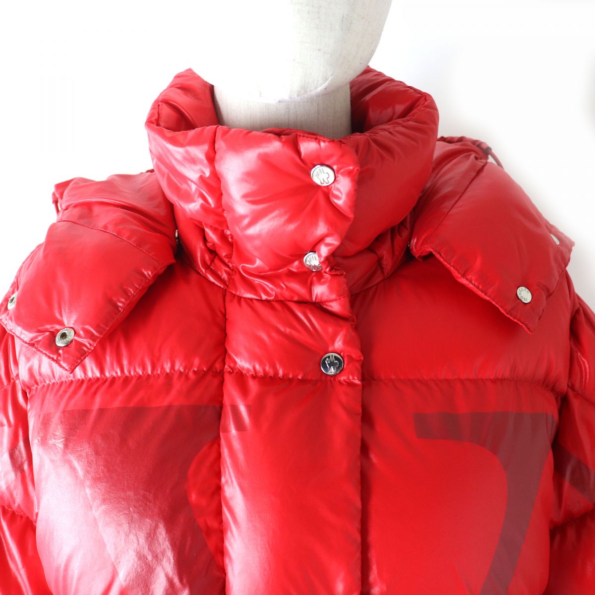 Valentino x Moncler Women's V Logo Down Jacket Red 40