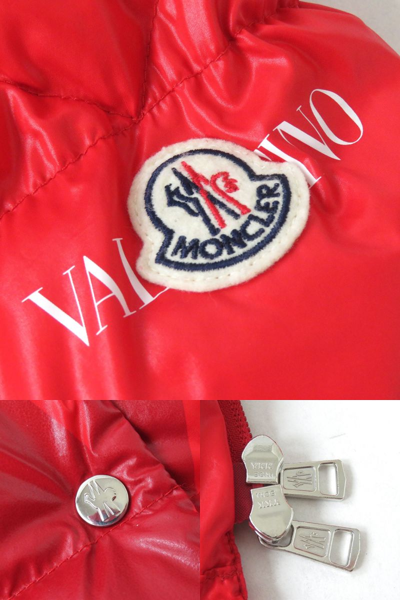 Valentino x Moncler Women's V Logo Down Jacket Red 40