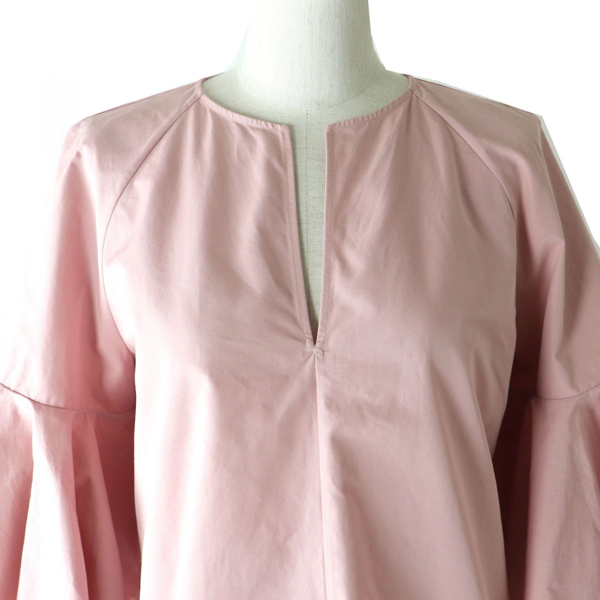 Jil Sander Cotton Ruffle Cut Sew Top Pink