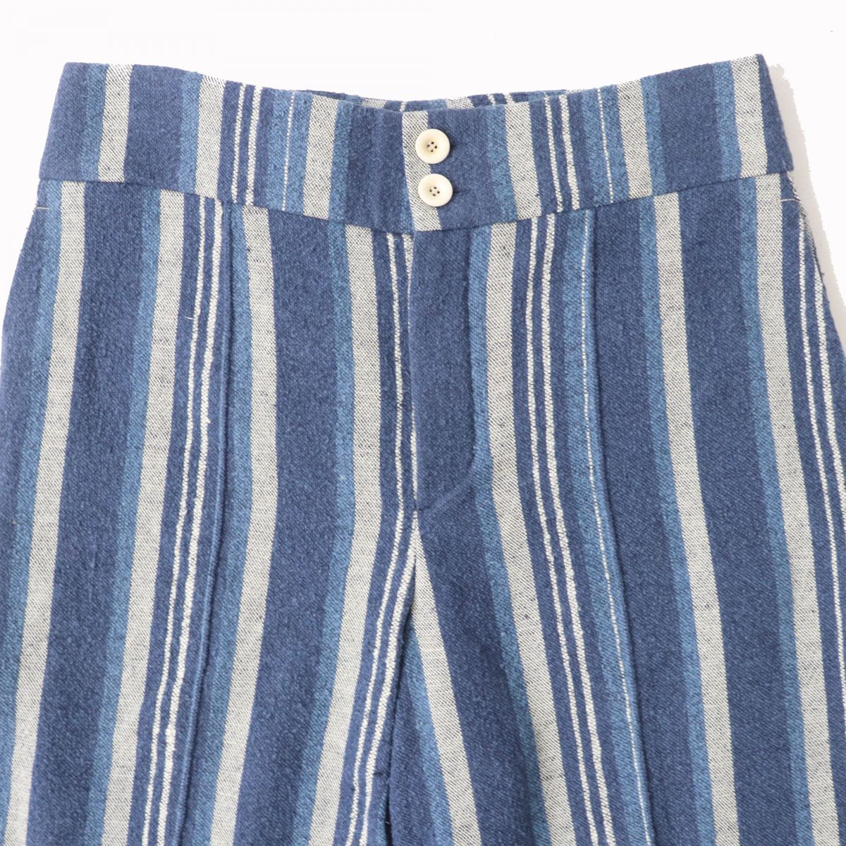 Chloe Women's Stripe Canvas Wide Pants Blue