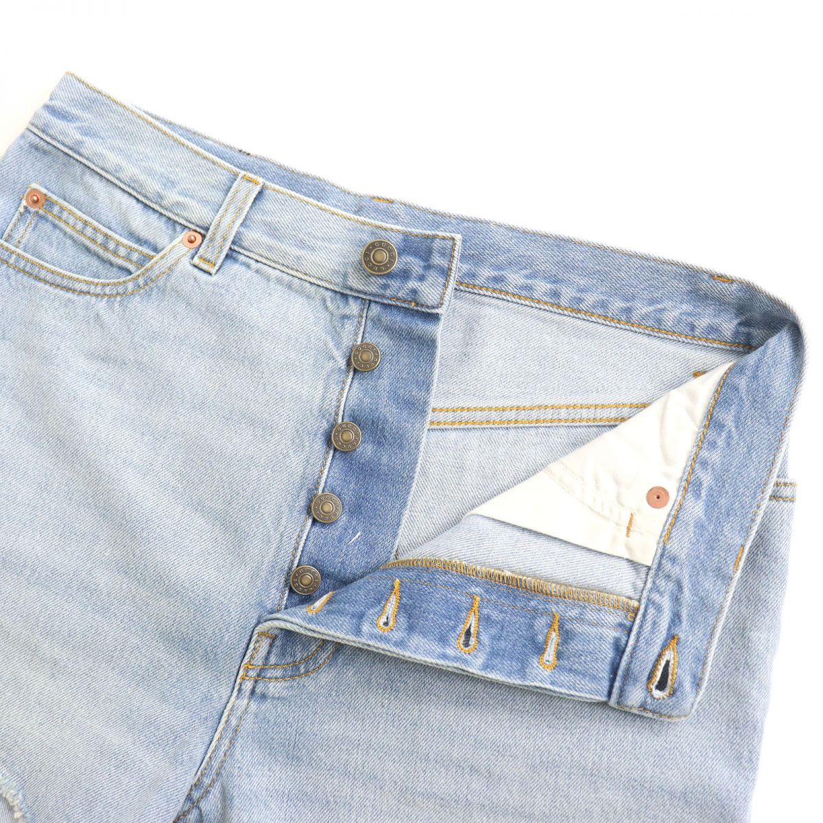 Gucci x The North Face Denim Shorts Light Blue