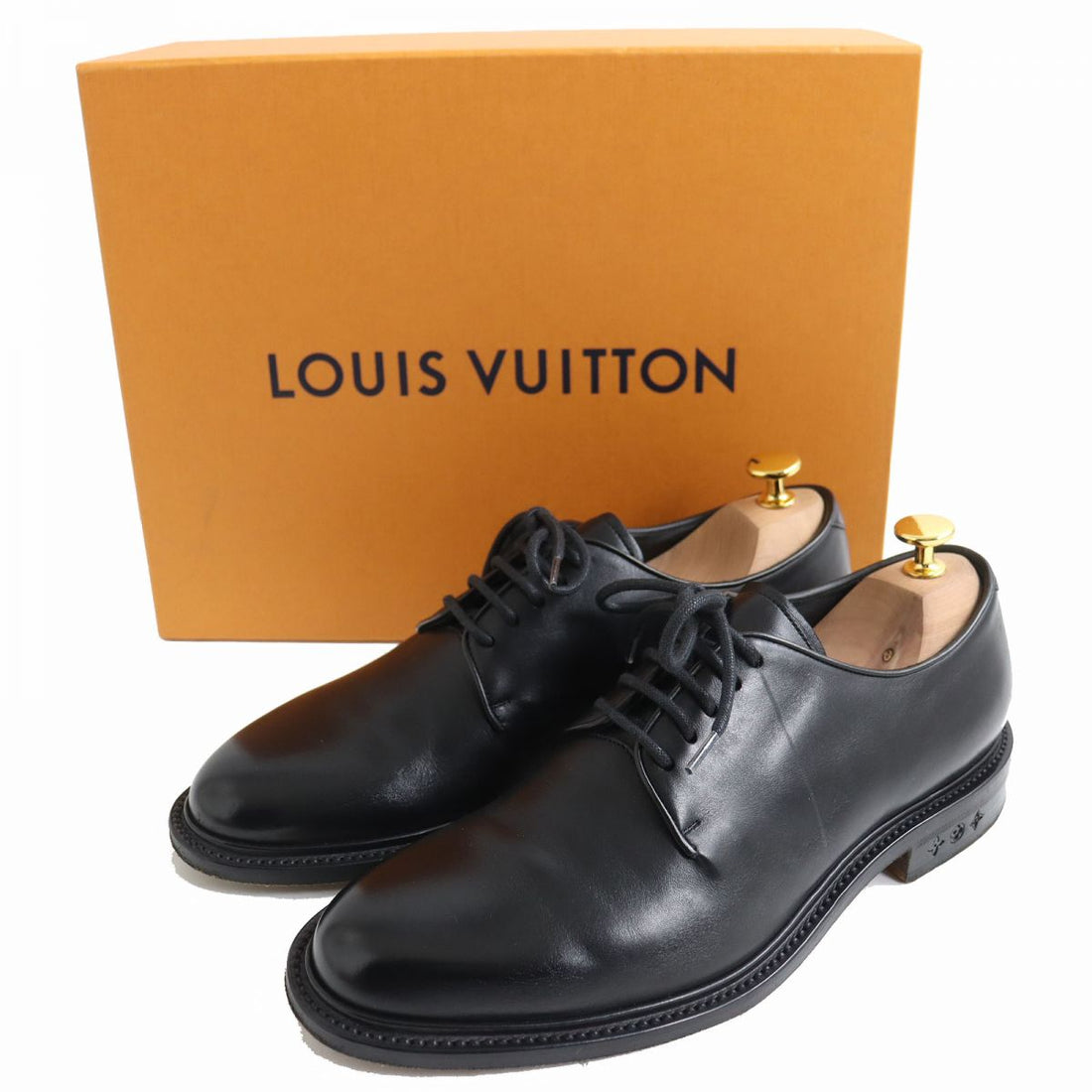 Louis Vuitton Monogram Eclipse Derby Shoes Black