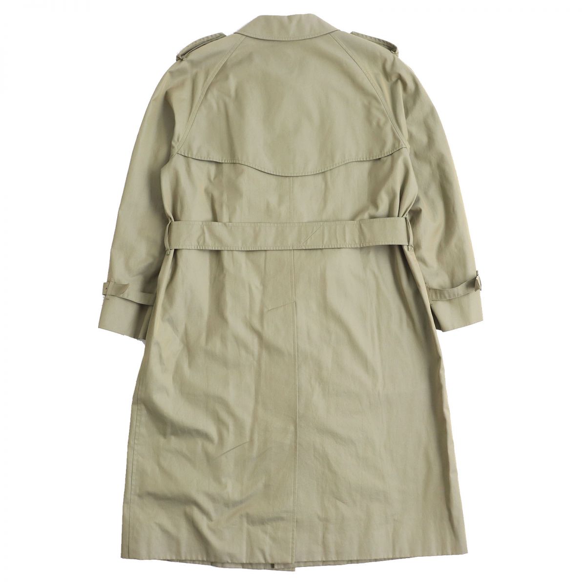 Burberry Vintage Belted Balmacaan Coat Khaki