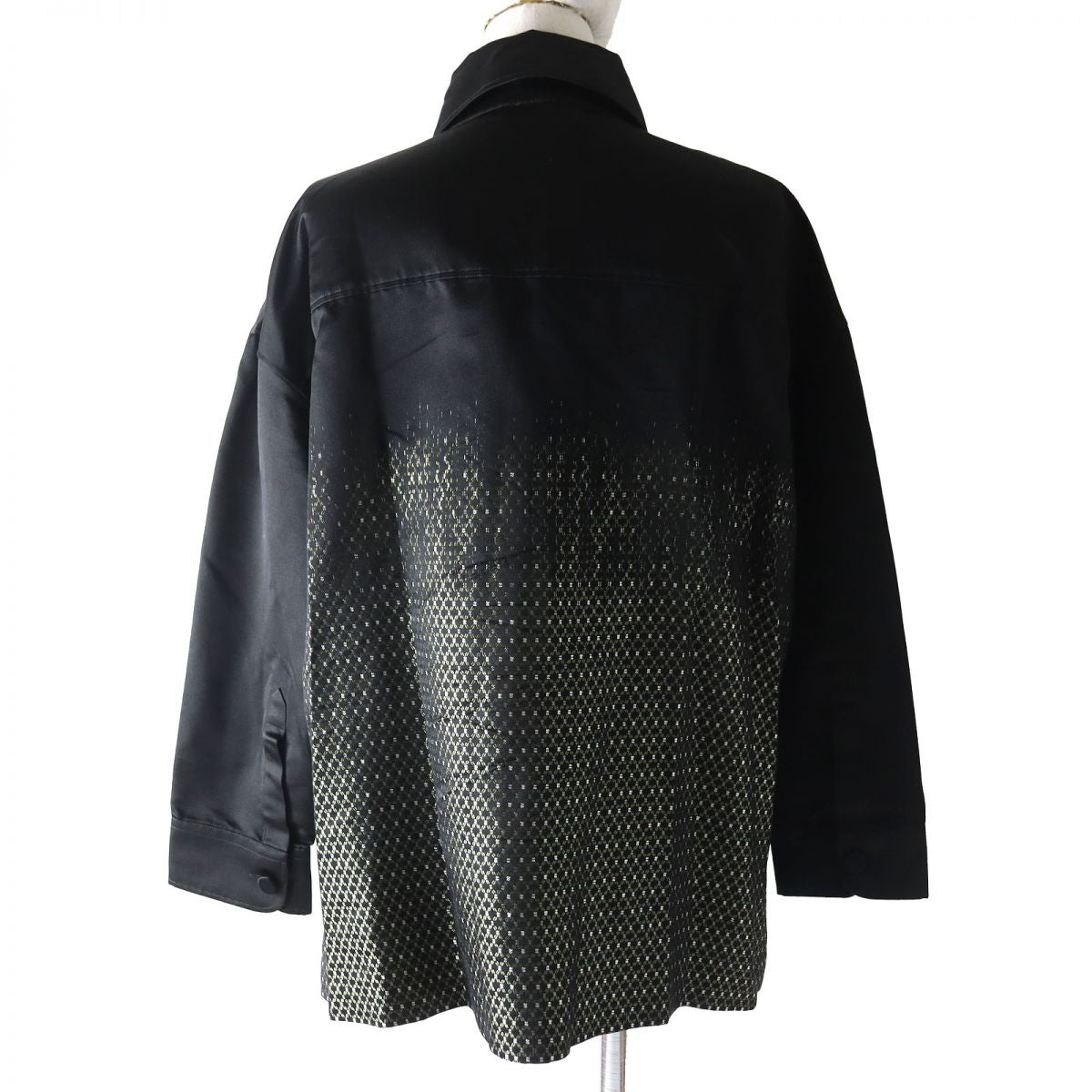 Fendi Silk 100% Long Sleeve Shirt Black