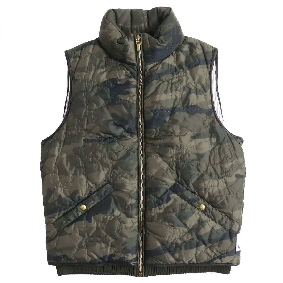 Moncler Gam Bleu Camouflage Down Vest Khaki