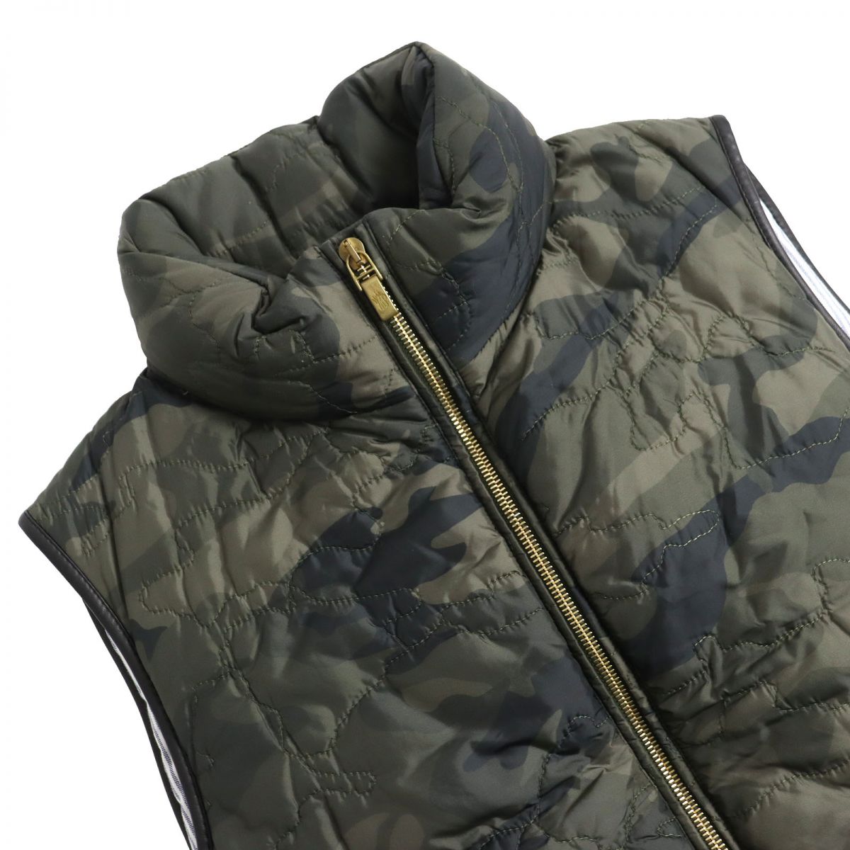 Moncler Gam Bleu Camouflage Down Vest Khaki