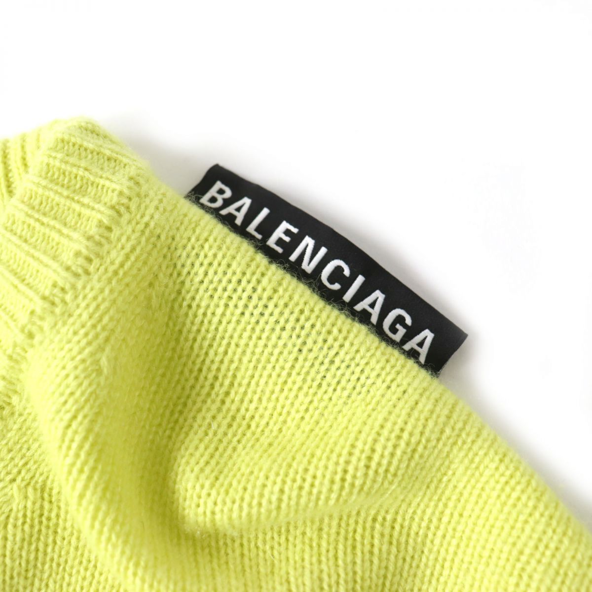 Balenciaga Cashmere Knit Top Yellow XS