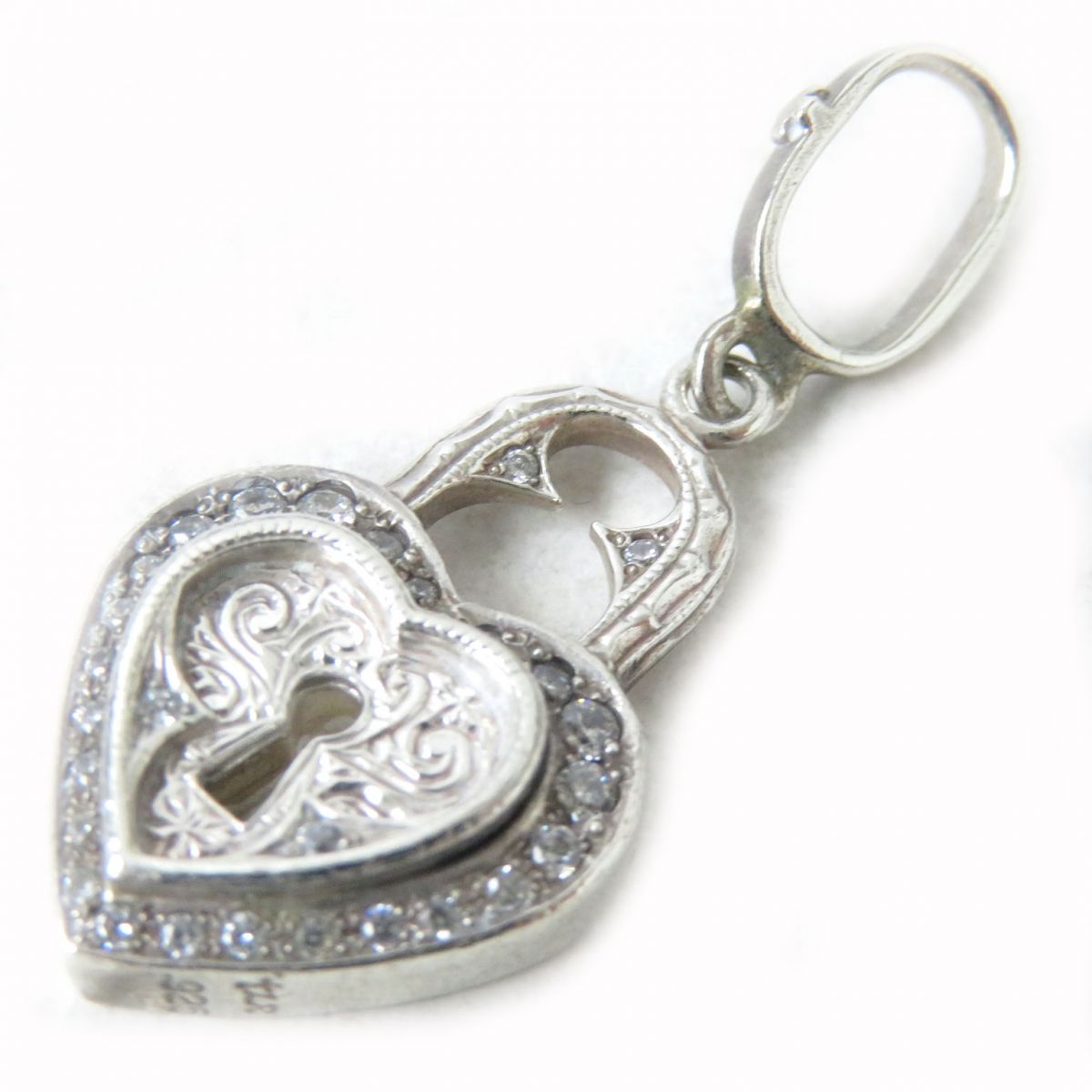 Loree Rodkin Heart Lock Cubic Zirconia Pendant SV925