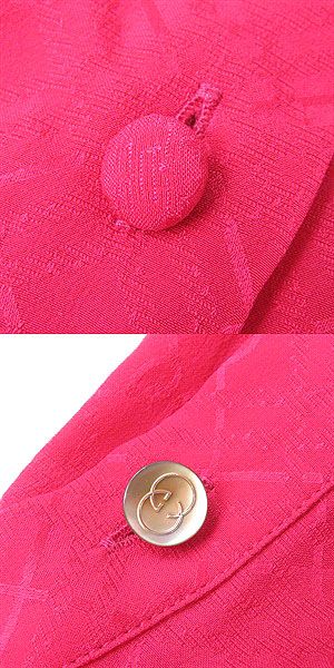 Gucci GG Silk Crepe Long Sleeve Shirt Pink 38