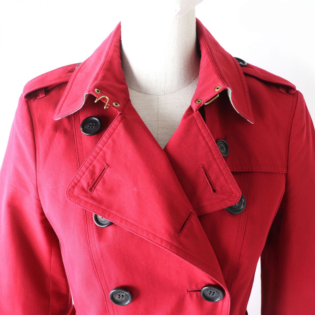 Burberry Sandringham Trench Coat Red 36