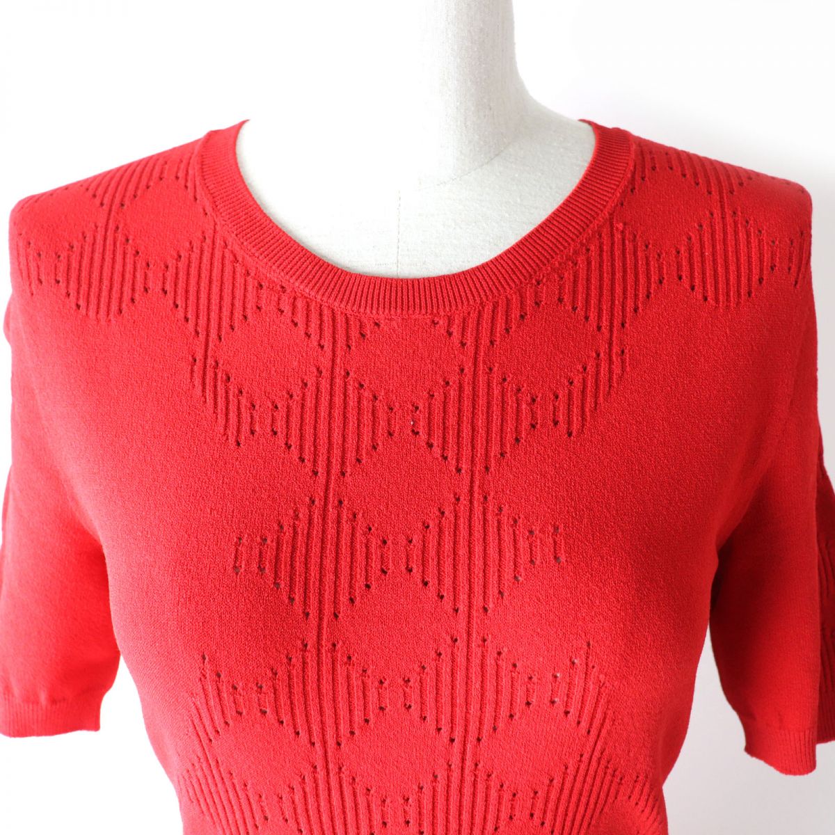 Versace Knit Dress Red 42 Italy