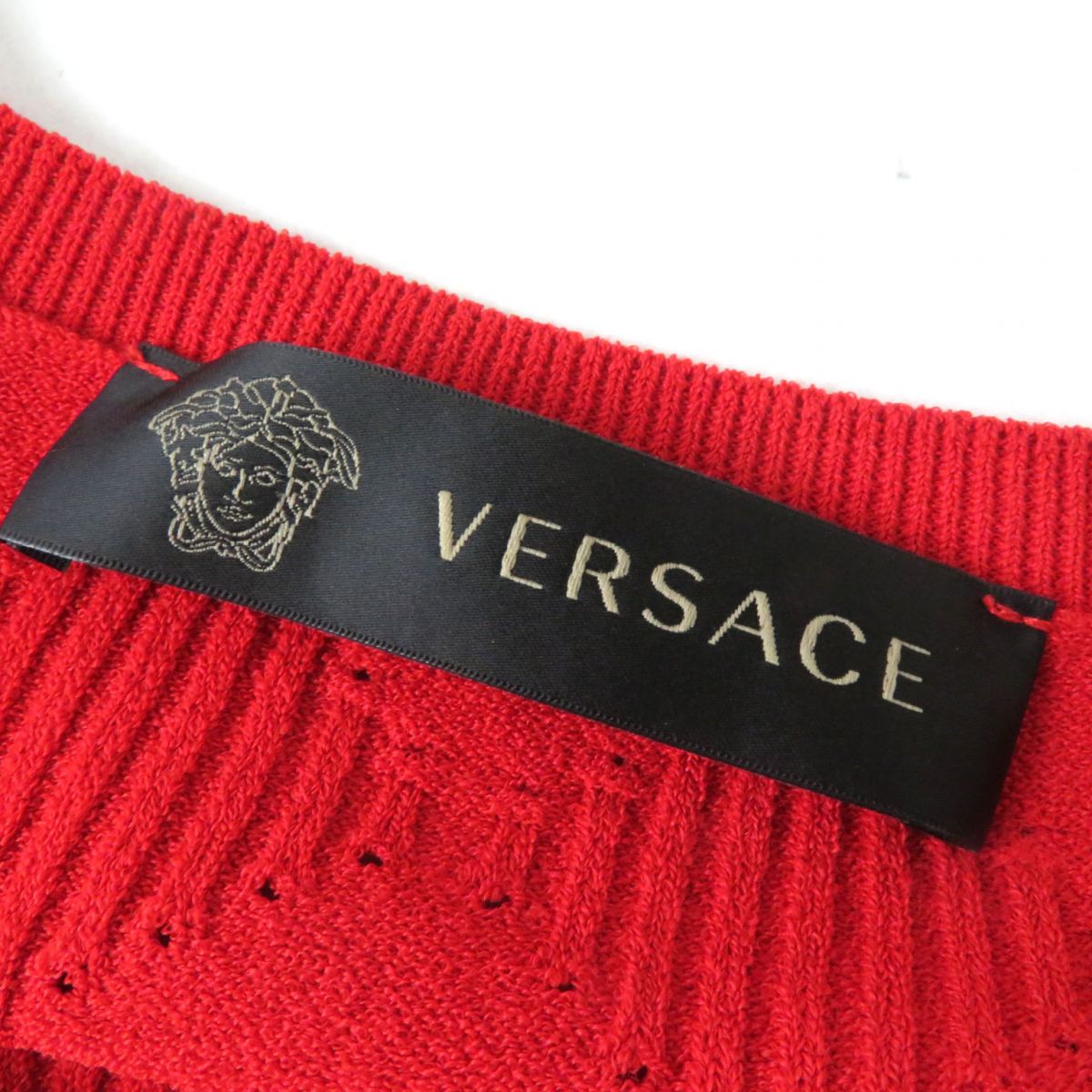 Versace Knit Dress Red 42 Italy