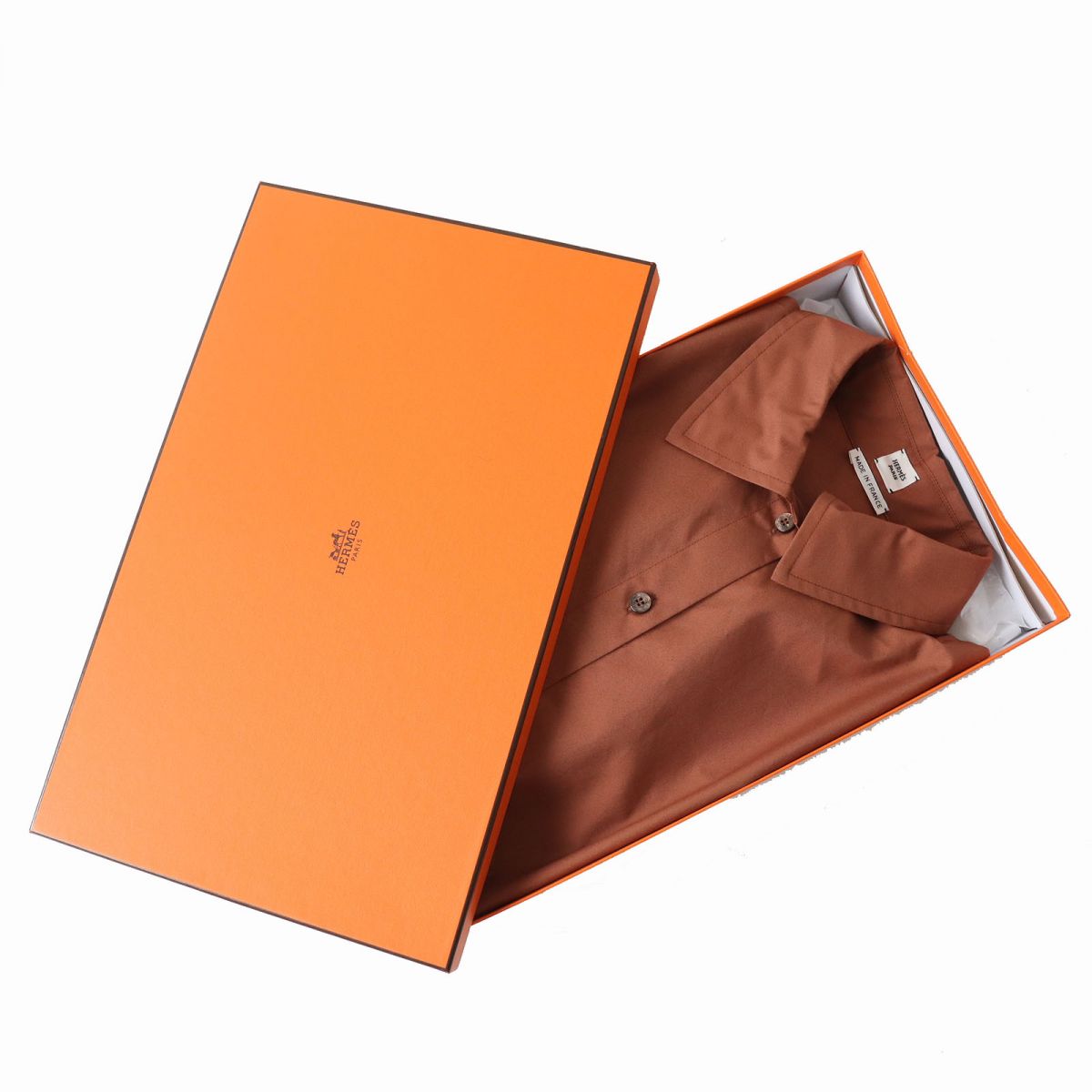 Hermes Caleche Waist Drawstring Shirt Brown