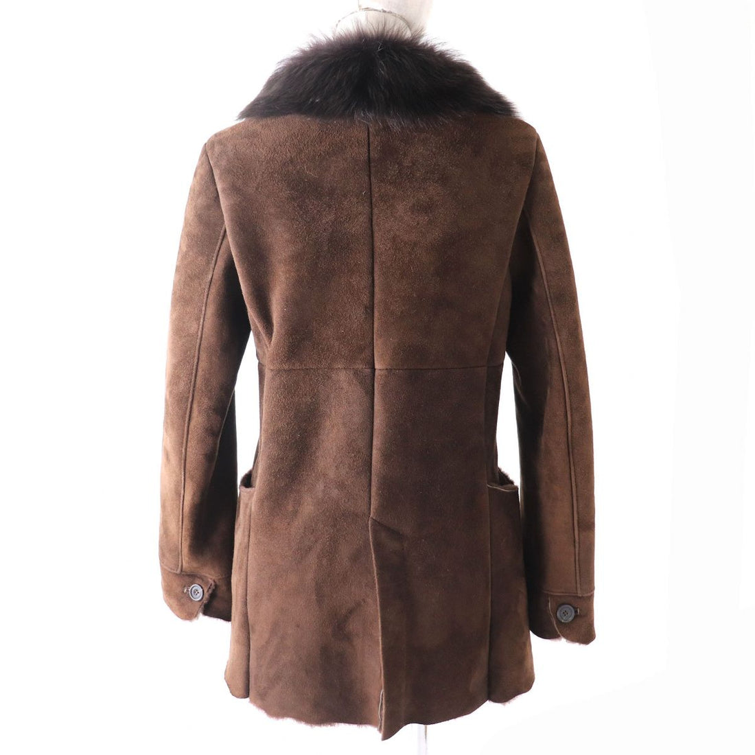 Owen Barry Women's Shearling Coat, Dark Brown