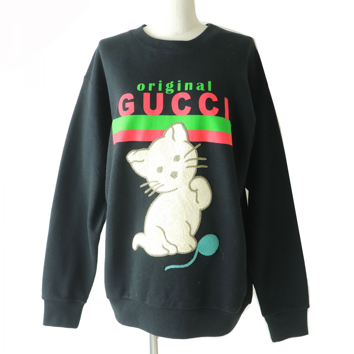 Gucci Cat Embroidery Logo Sweatshirt XS