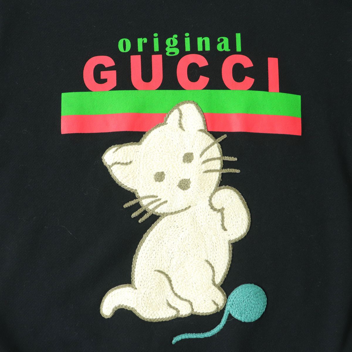 Gucci Cat Embroidery Logo Sweatshirt XS