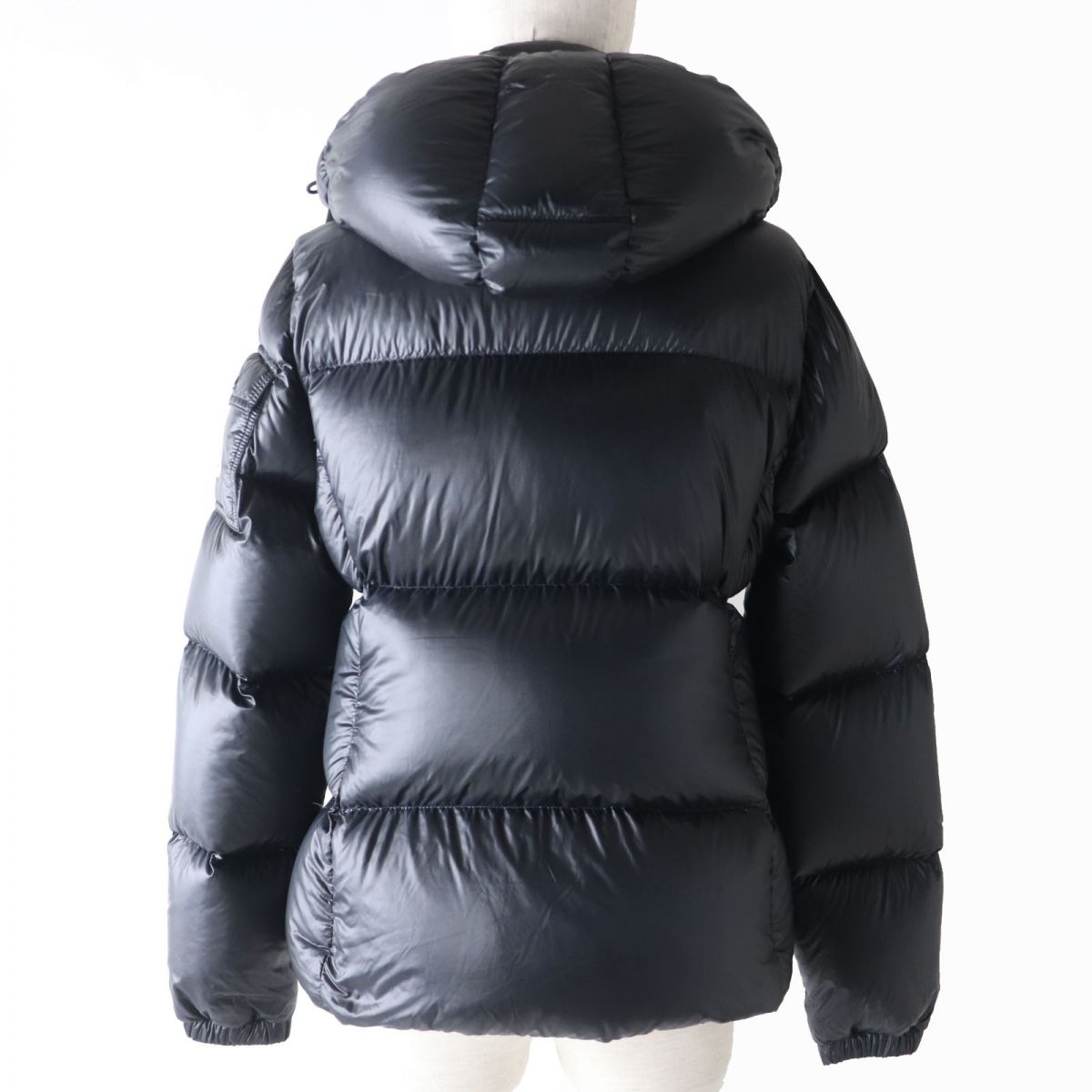 Moncler Fourmine Logo Hooded Down Jacket Black