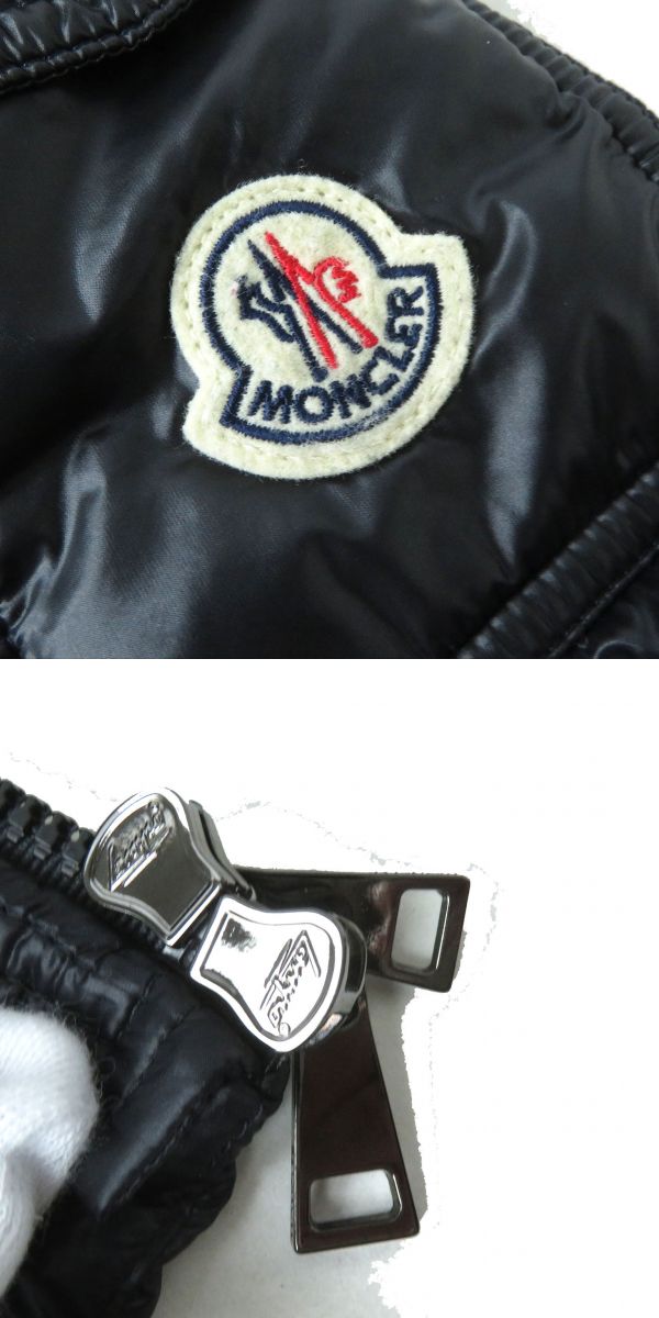 Moncler Fourmine Logo Hooded Down Jacket Black