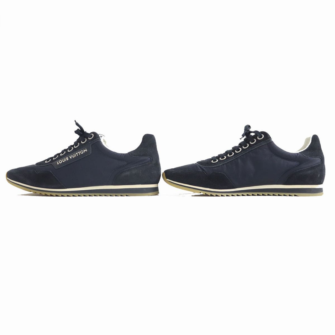 Louis Vuitton Suede Leather Logo Sneakers Navy