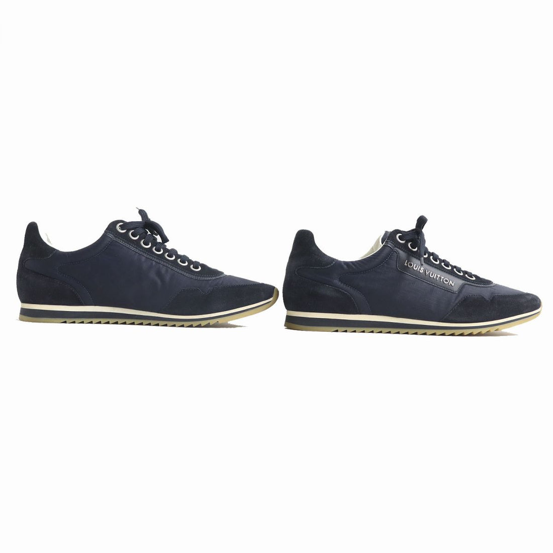 Louis Vuitton Suede Leather Logo Sneakers Navy