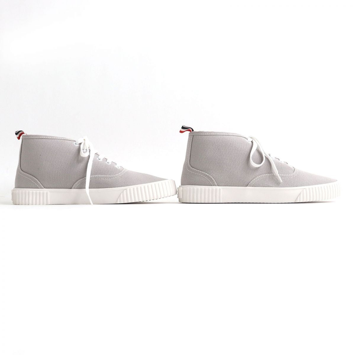 Thom Browne Canvas Mid-Top Sneakers Grey 8