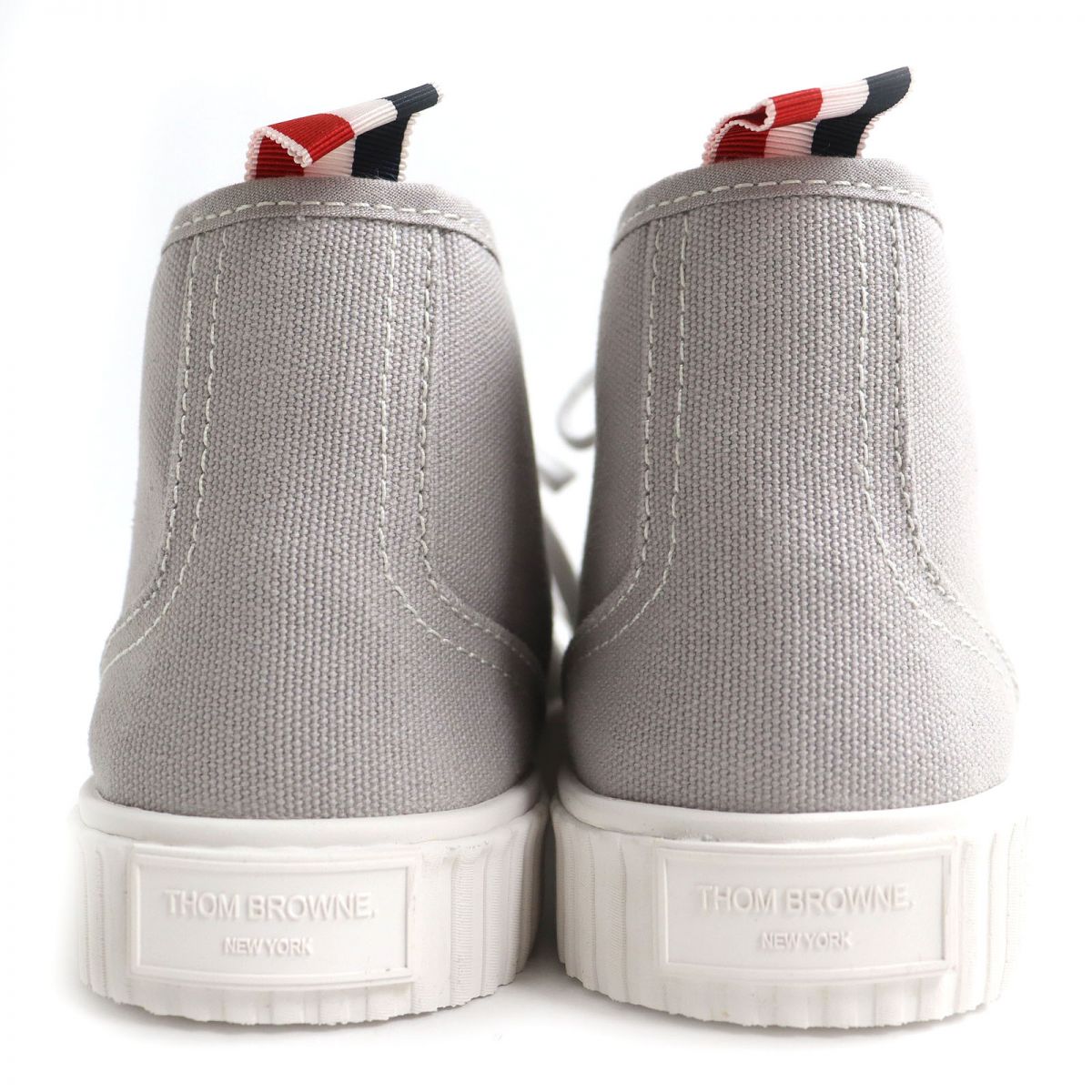 Thom Browne Canvas Mid-Top Sneakers Grey 8