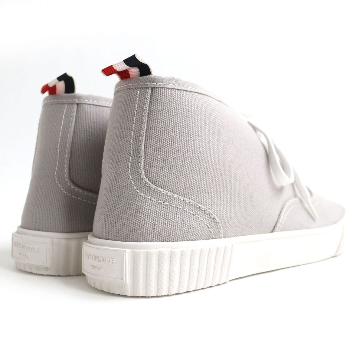 Thom Browne Canvas Mid-Top Sneakers Grey 8