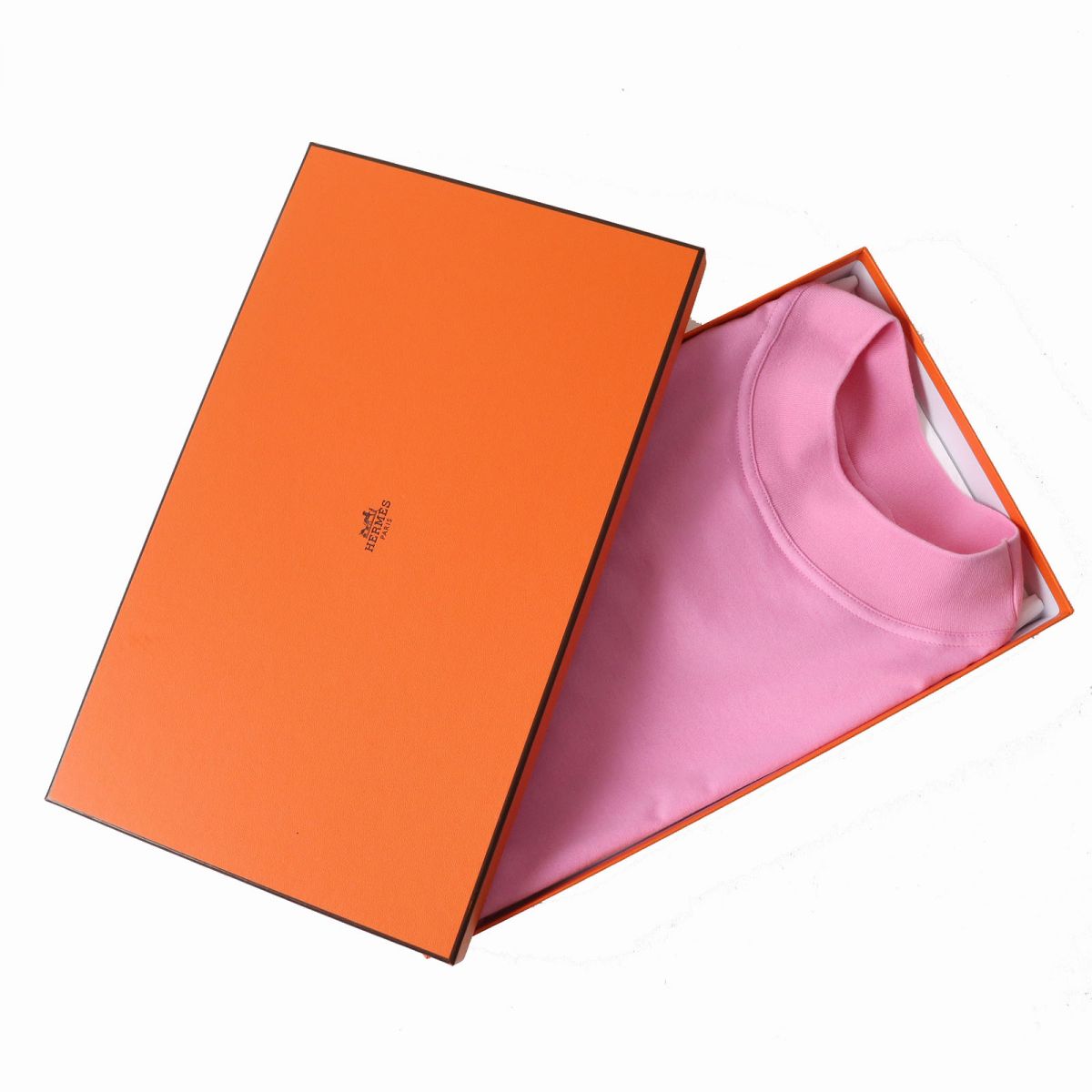 Hermes Chaine d'Ancre High Neck T-Shirt Pink