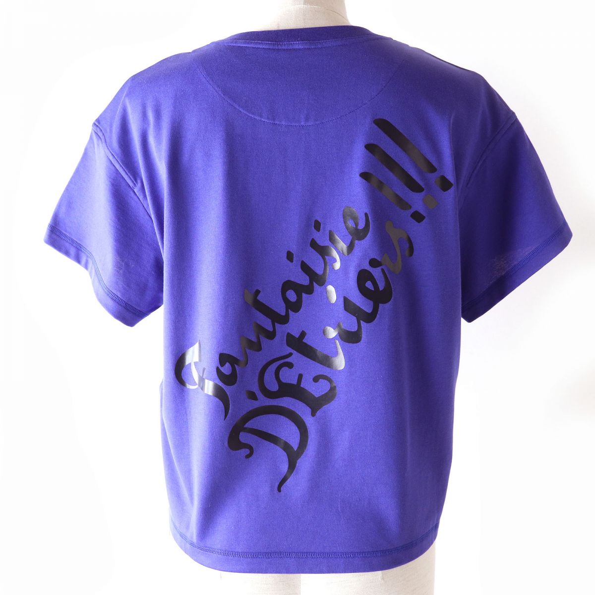 HERMES Cotton Short Sleeve T-shirt Purple Blue