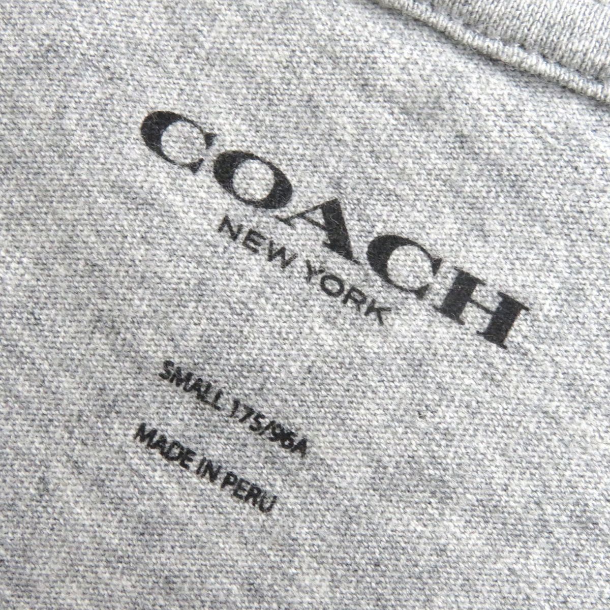 COACH F33780 Signature Logo T-Shirt Men's Gray S