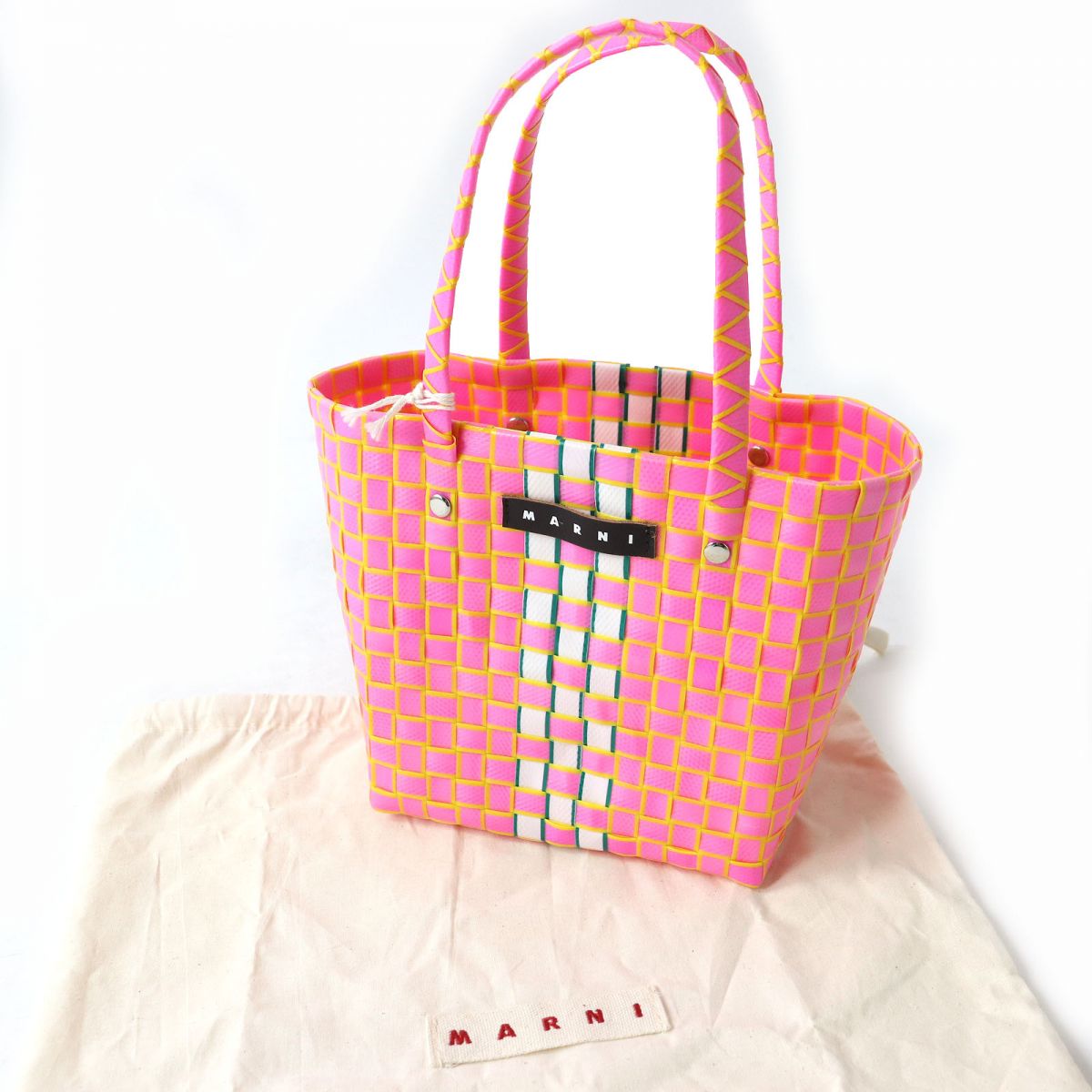 MARNI BOX BASKET BORSA Handbag Pink Multicolor